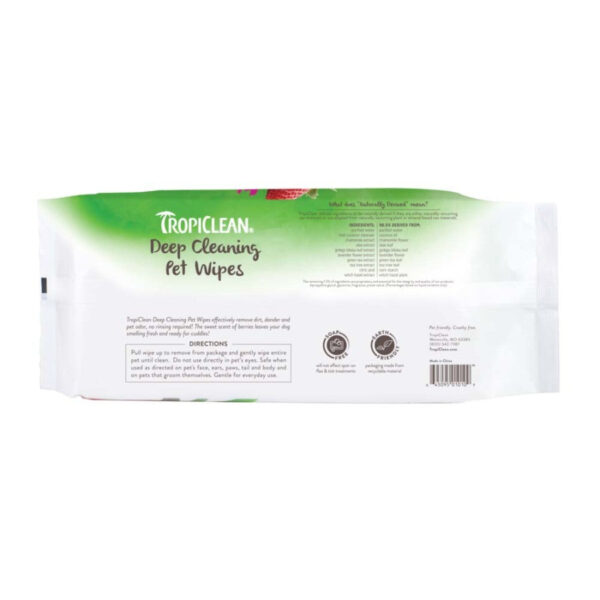 TropiClean Deep Cleaning Wipes for Dogs