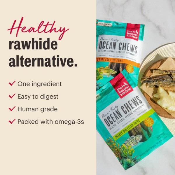 Ocean Chews Crispy Cod Fish Skins Beams